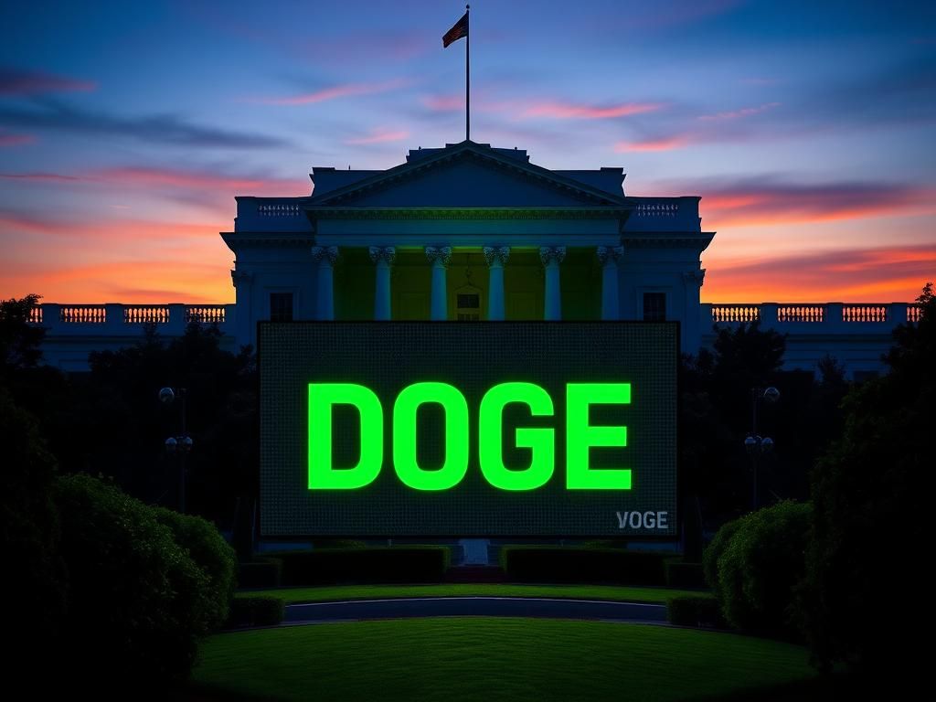 Flick International Dramatic depiction of a government building symbolizing change in leadership