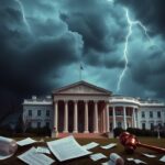 Flick International Dramatic courthouse building against a stormy sky symbolizing judicial power
