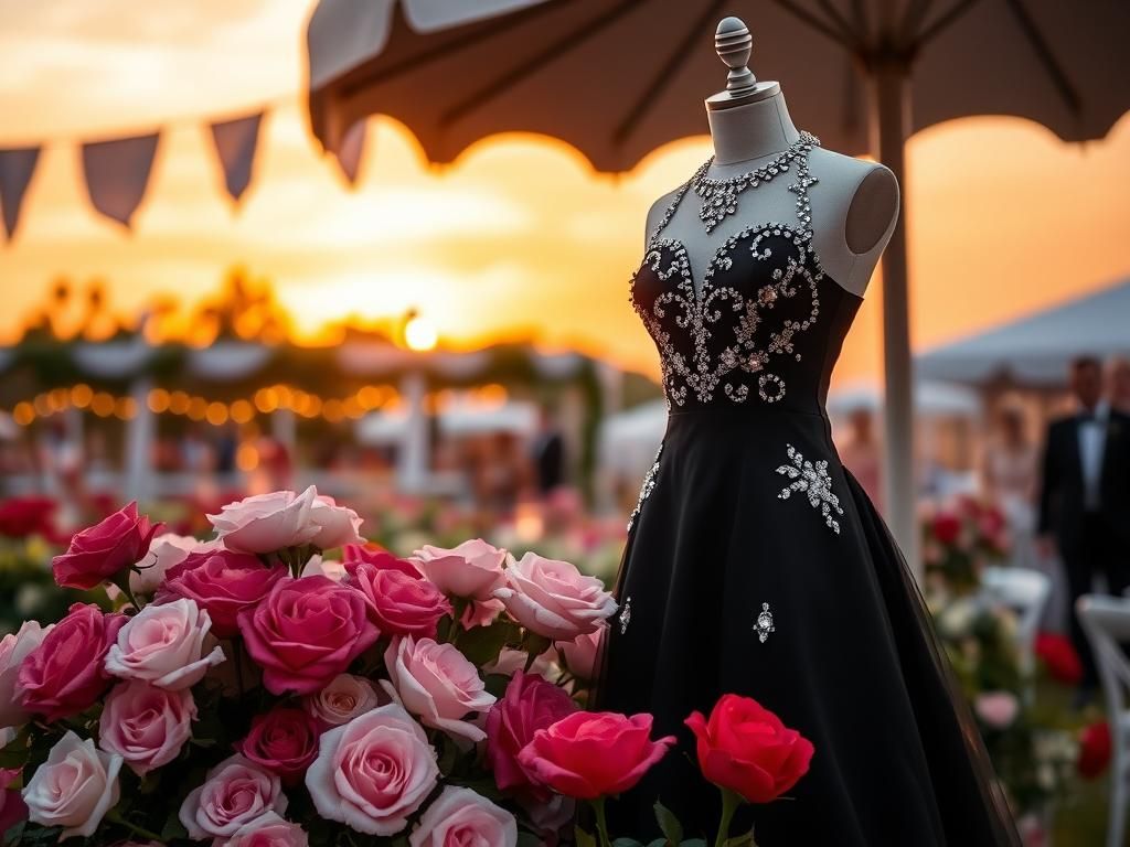 Flick International Stunning black gown worn by Anna Nicole Smith's daughter at the Kentucky Derby