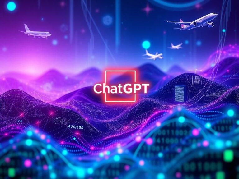Flick International Futuristic digital landscape showcasing AI and data security with ChatGPT logo