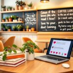 Flick International Cozy coffee shop setting emphasizing meaningful relationships and digital connections
