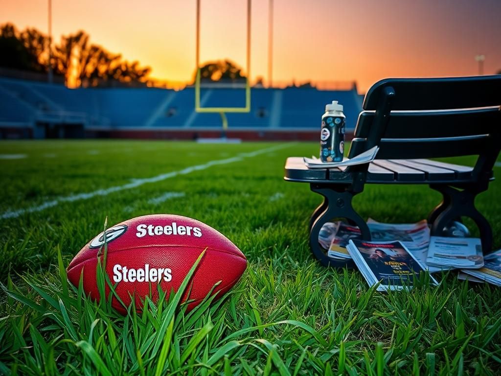 Flick International A football field at dusk with empty bleachers and a goalpost, representing uncertainty in sports