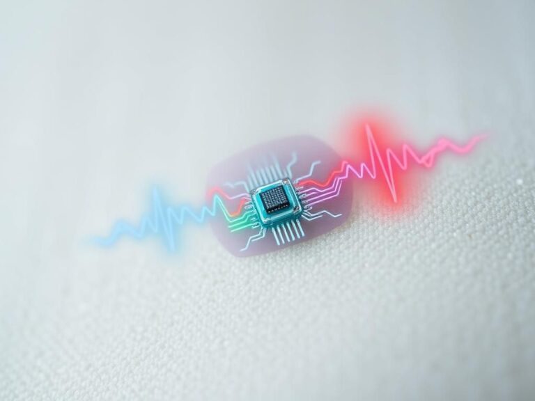 Flick International Close-up of a thin, translucent electronic tattoo designed for tracking mental workload