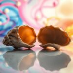 Flick International Close-up of intricately designed whispering shells on a reflective surface, symbolizing the act of gossip.