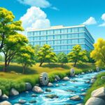 Flick International A detailed visual of the EPA headquarters in Washington, D.C. with modern architecture and green elements