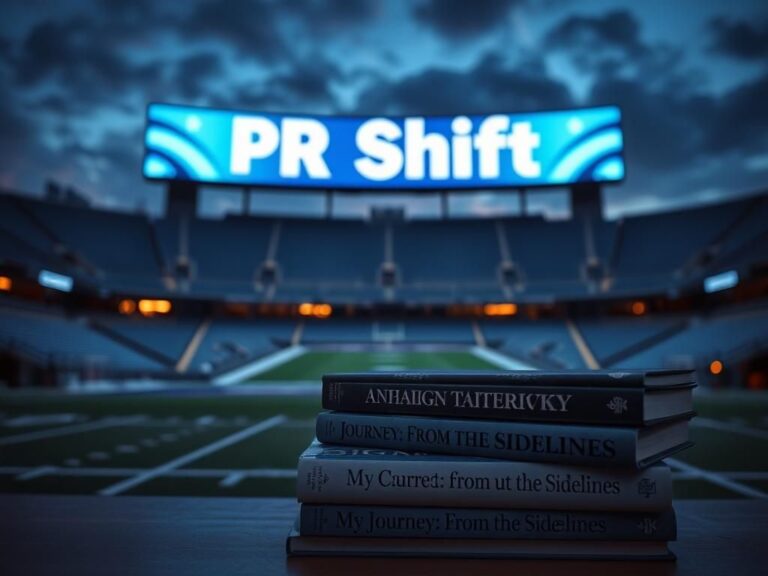 Flick International Empty football stadium at dusk with North Carolina Tar Heels banner and blurred digital screen