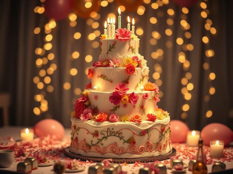 Flick International A beautifully arranged birthday cake for Gigi Hadid's celebration with floral decorations and pastel colors