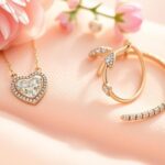 Flick International Close-up of elegant, affordable jewelry pieces including a heart-shaped necklace, gold hoop earrings, and a tennis bracelet.