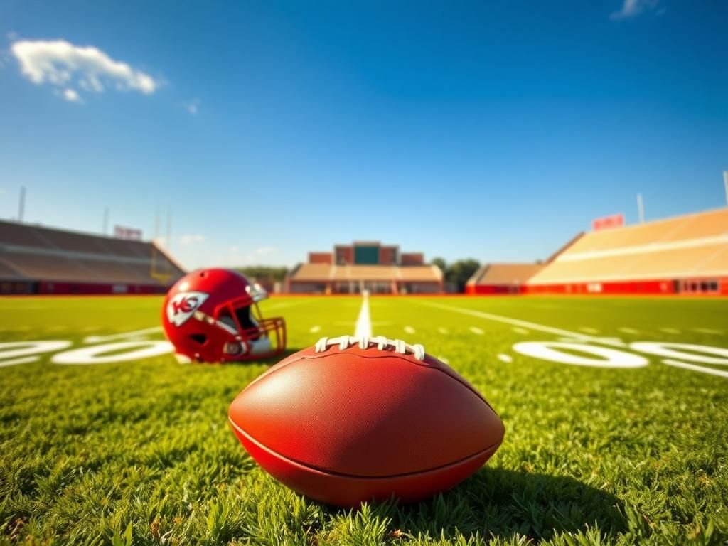 Flick International Kansas City Chiefs rookie camp with a football field and gear