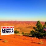 Flick International Scenic view of Georgia landscape with empty campaign sign post