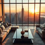 Flick International Luxurious Manhattan living room showcasing opulence and sophistication