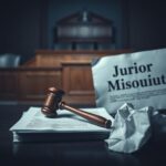 Flick International Dimly lit courtroom scene with gavel and legal documents symbolizing justice