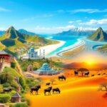 Flick International Panoramic collage of iconic landmarks showcasing global travel experiences