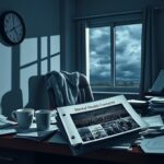 Flick International A cluttered office space representing John Fetterman's struggles with mental health.
