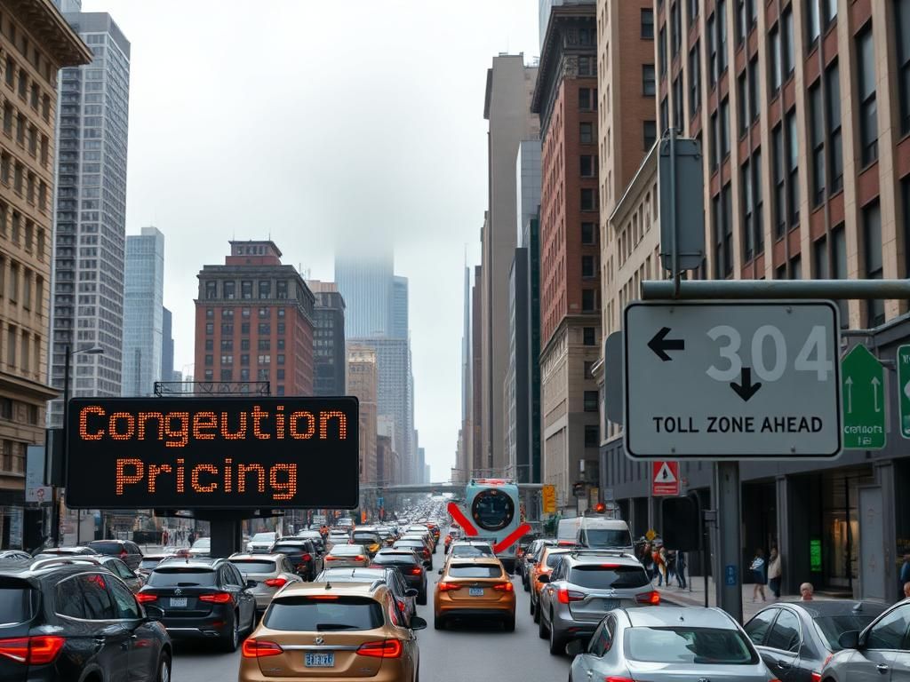 Flick International Bustling New York City street scene highlighting congestion and traffic flow