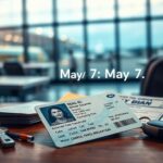 Flick International Close-up of a REAL ID-compliant driver’s license with alternative transportation items