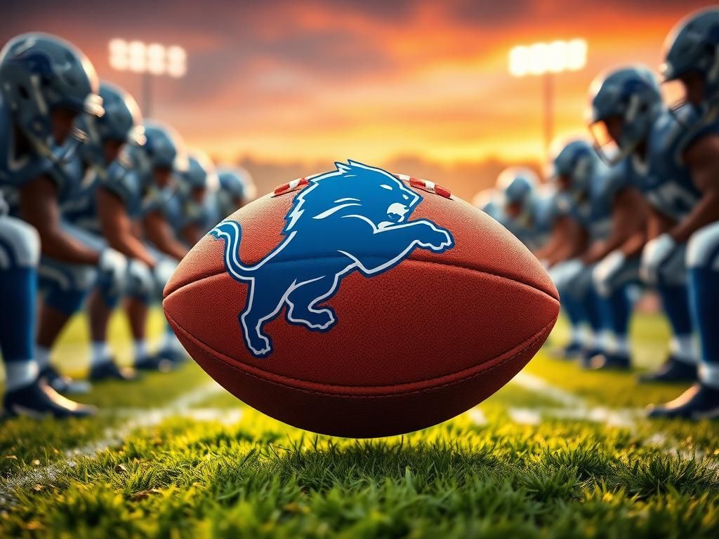 Flick International Detroit Lions football representing teamwork and determination