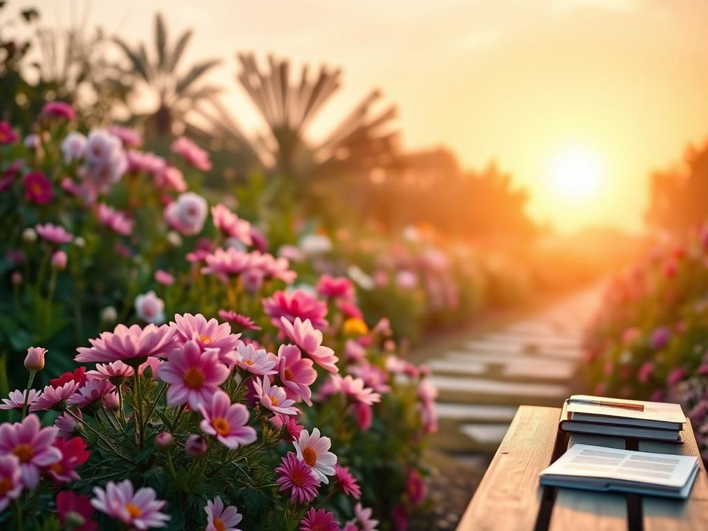 Flick International A vibrant garden symbolizing women's health and wellness