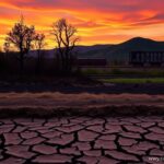 Flick International Scorched forest area in Southern California at sunset