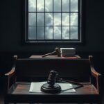 Flick International Somber courtroom scene depicting the absence of deported migrant Daniel Lozano-Camargo