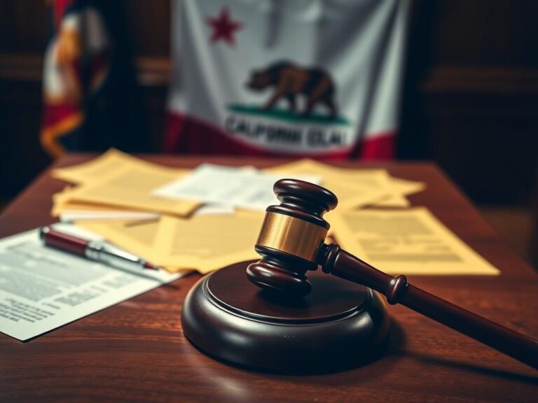 Flick International Gavel resting on a wooden bench in a courtroom symbolizing the justice system