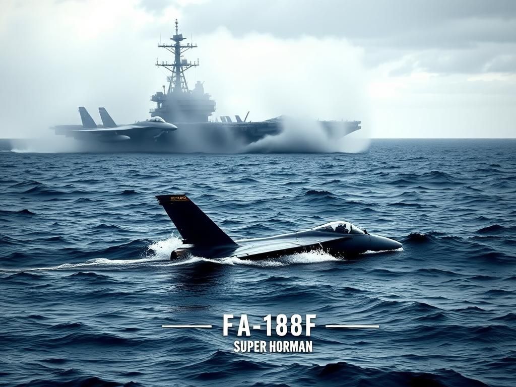 Flick International F/A-18F Super Hornet partially submerged in the Red Sea