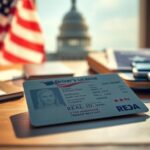 Flick International Close-up view of a modern driver's license featuring the REAL ID star symbol