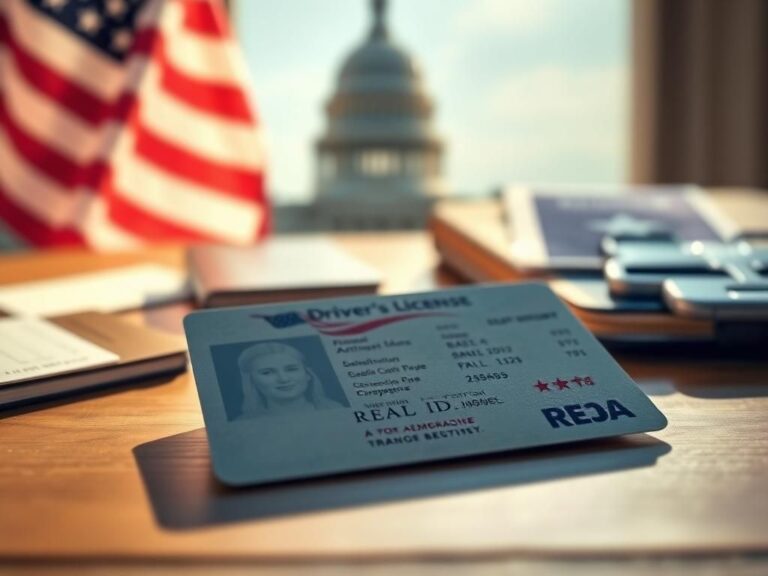 Flick International Close-up view of a modern driver's license featuring the REAL ID star symbol