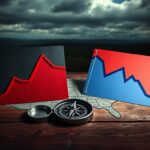 Flick International Two contrasting graphs illustrating political approval ratings on a weathered wooden table