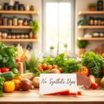 Flick International Vibrant kitchen scene with natural ingredients promoting healthy food choices