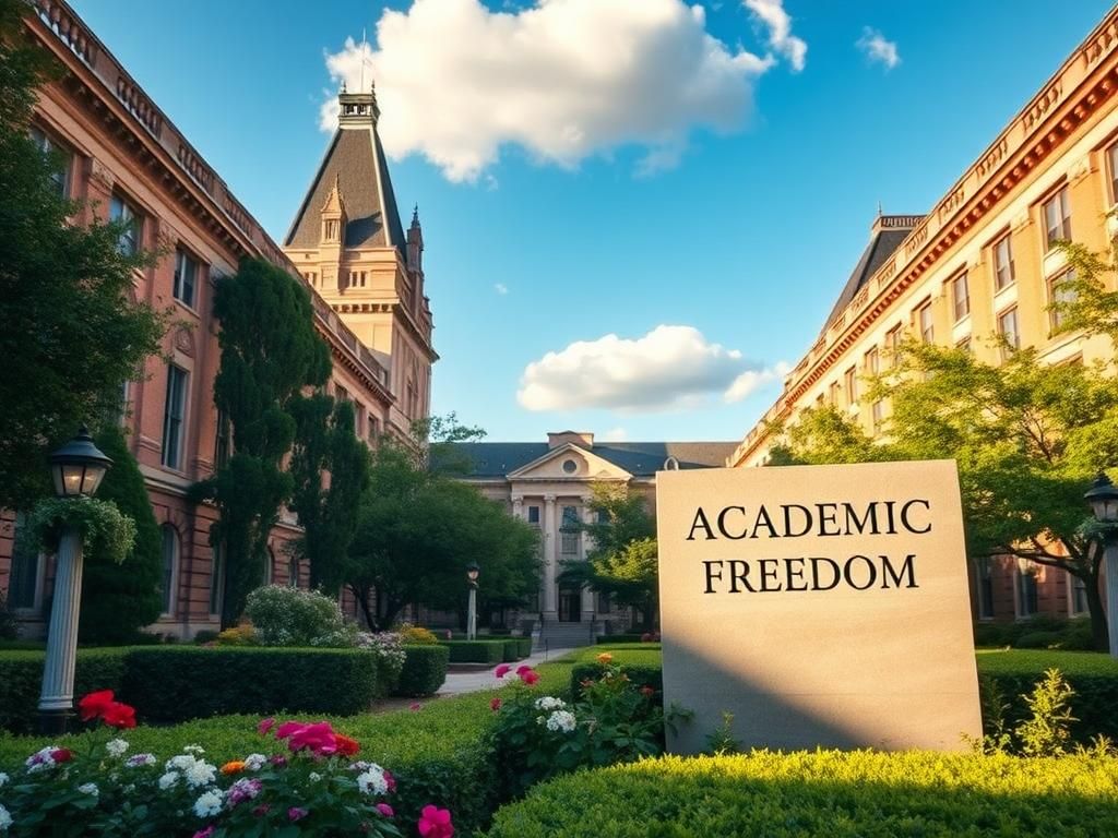 Flick International A serene campus scene at Georgetown University showcasing iconic architecture and lush greenery.
