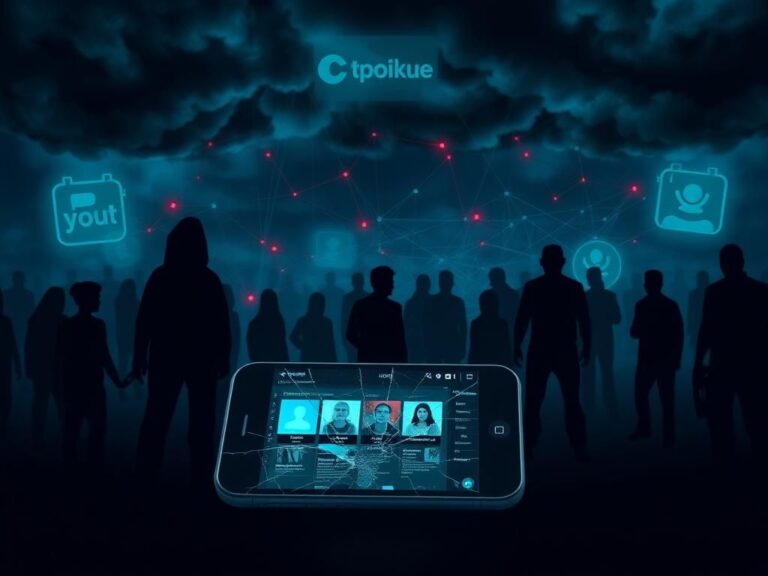 Flick International Dark digital landscape representing online threats to children