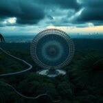 Flick International Aerial view of a surveillance antenna array in Cuba surrounded by tropical forest