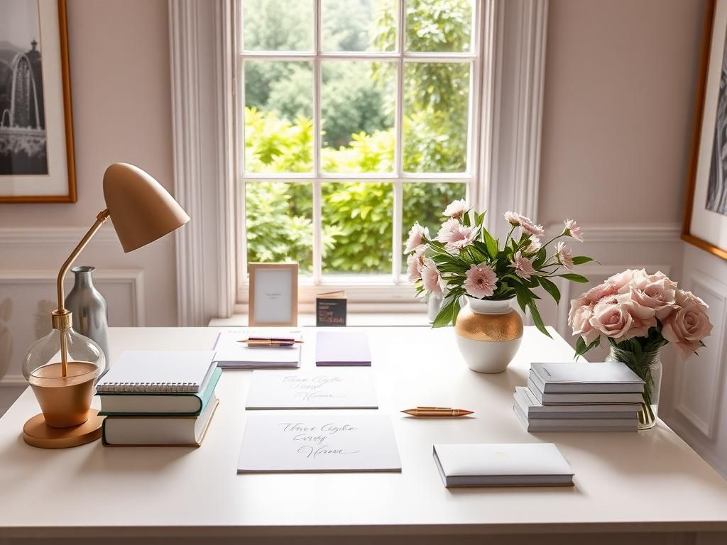 Flick International Serene workspace with minimalist desk and vibrant flowers representing creativity and entrepreneurship