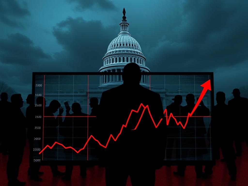 Flick International Capitol building with shadowy figures representing bad actors in fundraising deception