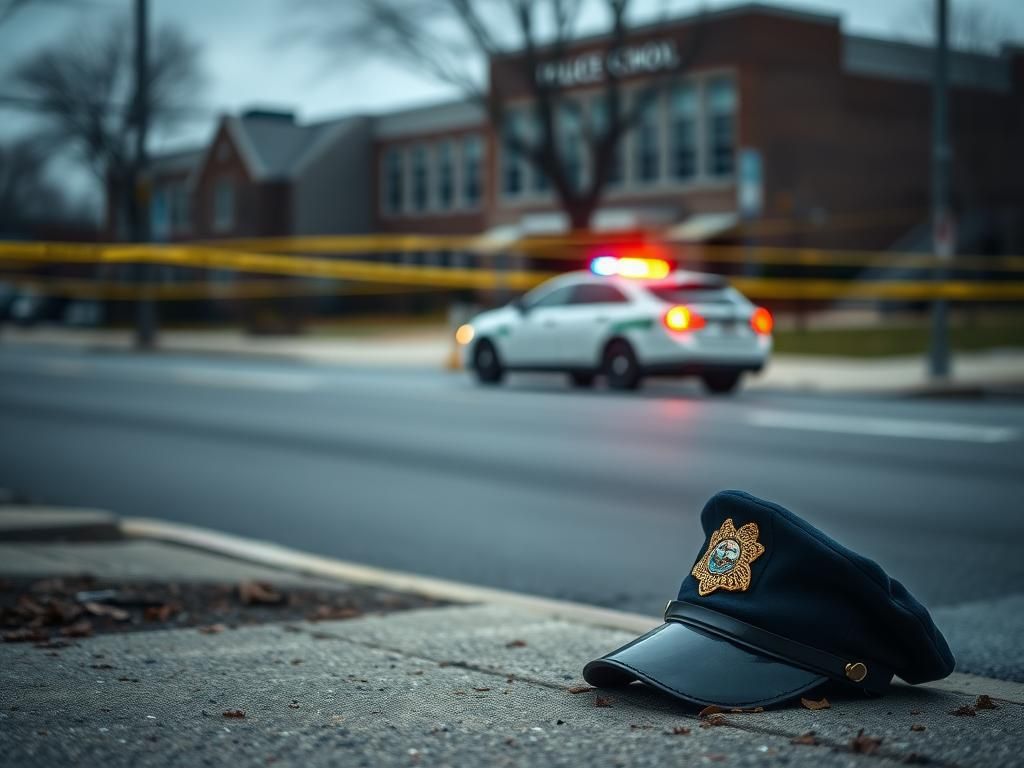 Flick International Urban scene near Overbrook High School with police vehicle and tape