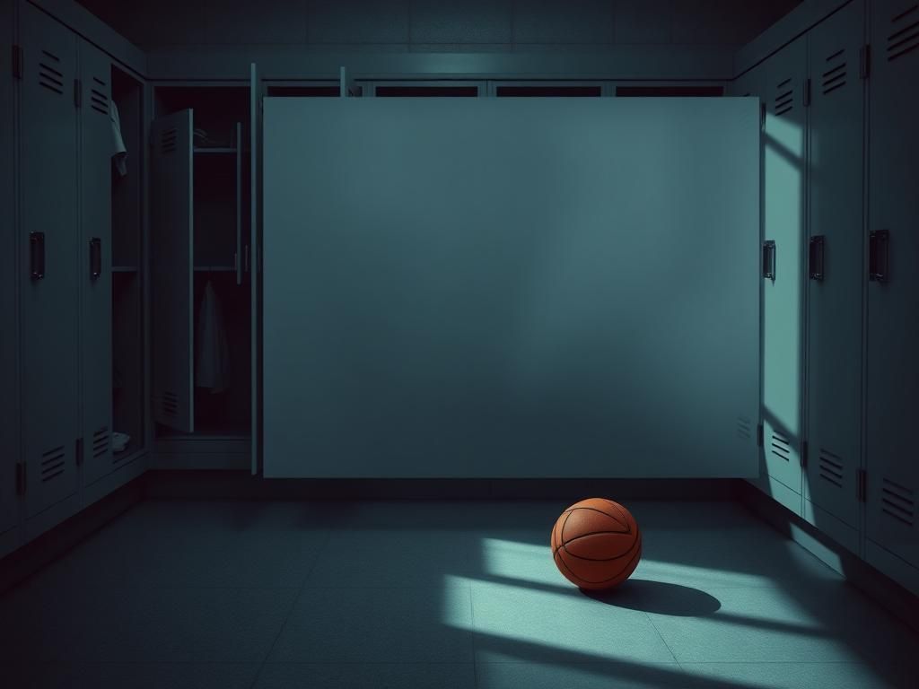 Flick International A school locker room scene with open lockers and a foggy glass partition