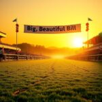 Flick International A vibrant racetrack at sunset symbolizing legislative urgency