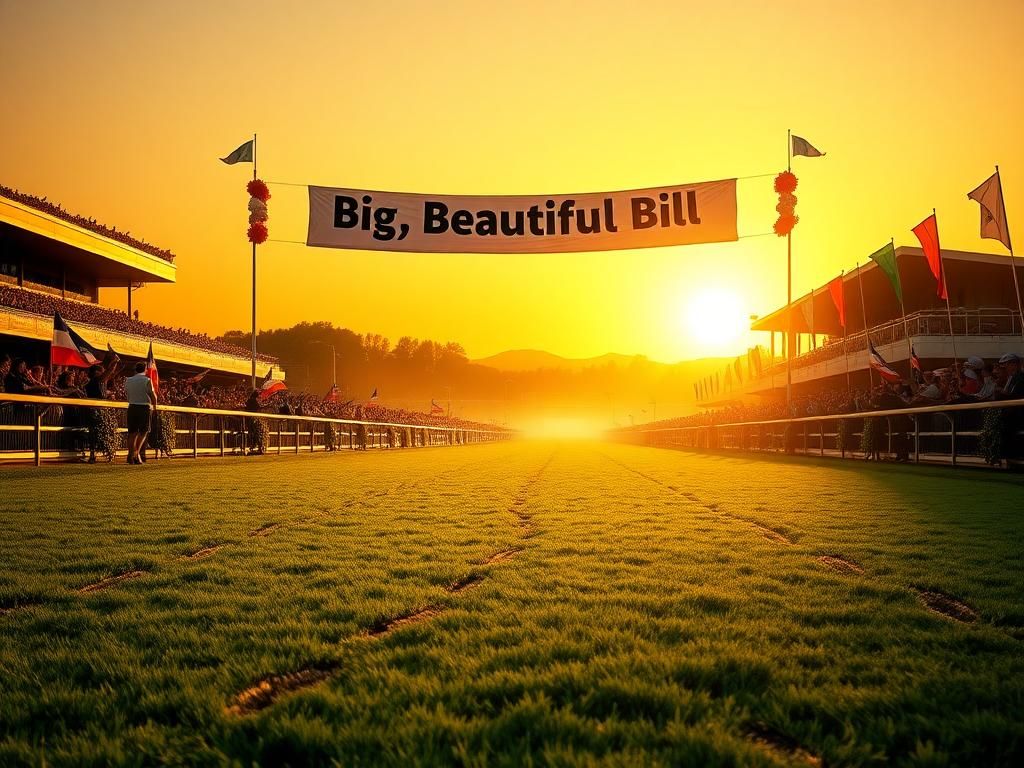 Flick International A vibrant racetrack at sunset symbolizing legislative urgency
