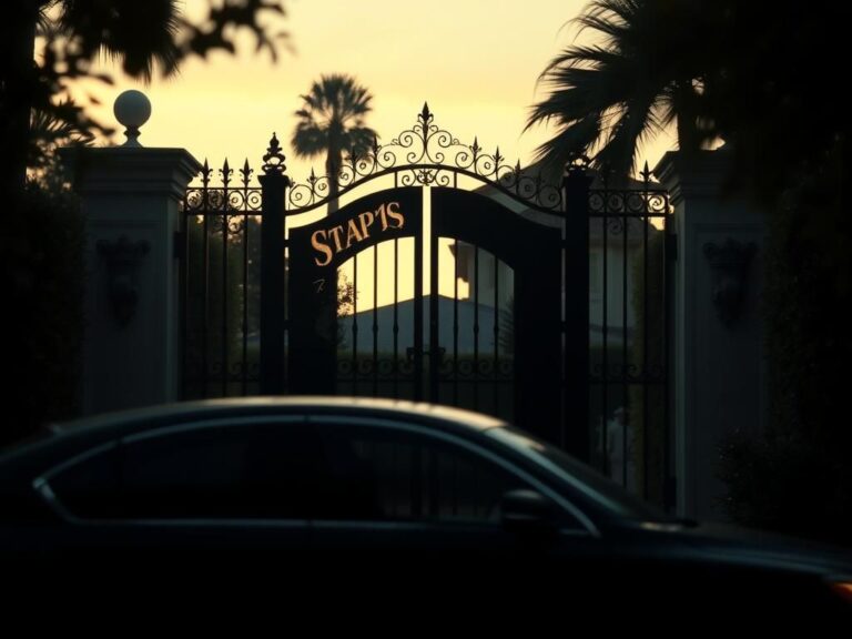 Flick International Damage to a luxurious gate at Jennifer Aniston's Bel-Air home