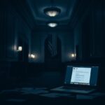 Flick International Dark corridor inside the National Security Council with empty chairs and desks, suggesting absence of staff