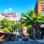 Flick International Vibrant urban scene in Jackson Heights showcasing a diverse street market