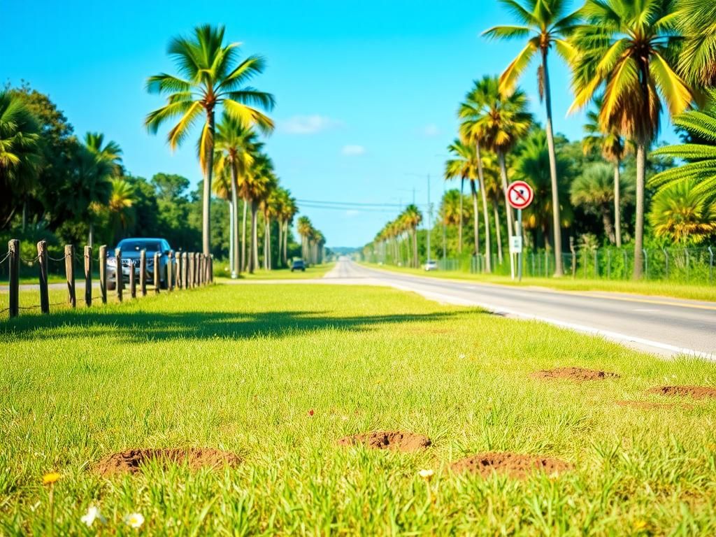 Flick International A runaway kangaroo hopping along a busy road in Florida