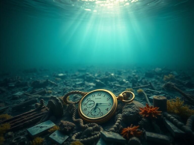 Flick International Ornate gold pocket watch discovered at the Lady Elgin shipwreck in Lake Michigan.