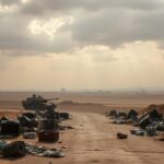 Flick International Desolate street in Gaza after aid distribution chaos