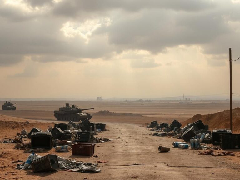 Flick International Desolate street in Gaza after aid distribution chaos