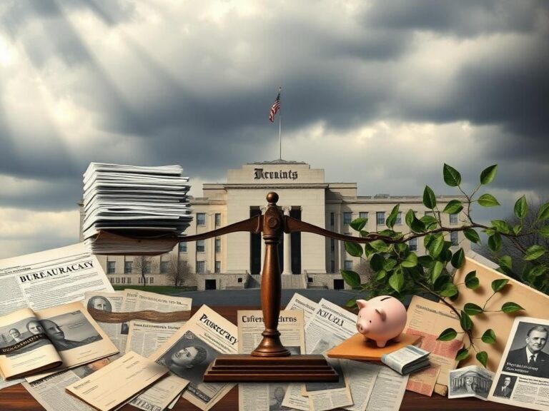 Flick International A vintage scale symbolizes the balance of the federal budget amidst government efficiency efforts.