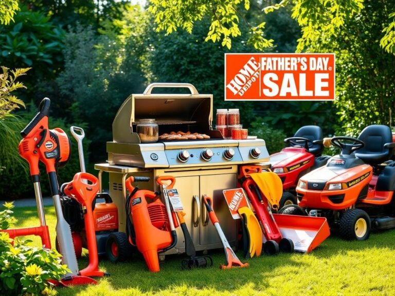 Flick International Vibrant outdoor scene showcasing a stainless-steel grill and colorful gardening tools