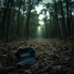 Flick International A weathered Navy cap on the forest floor, symbolizing the missing seaman Angelina Resendiz.