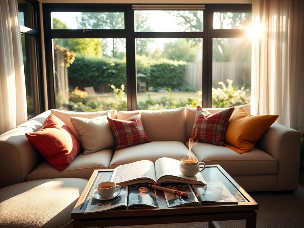 Flick International A serene modern living room symbolizing comfort and cozy relationships